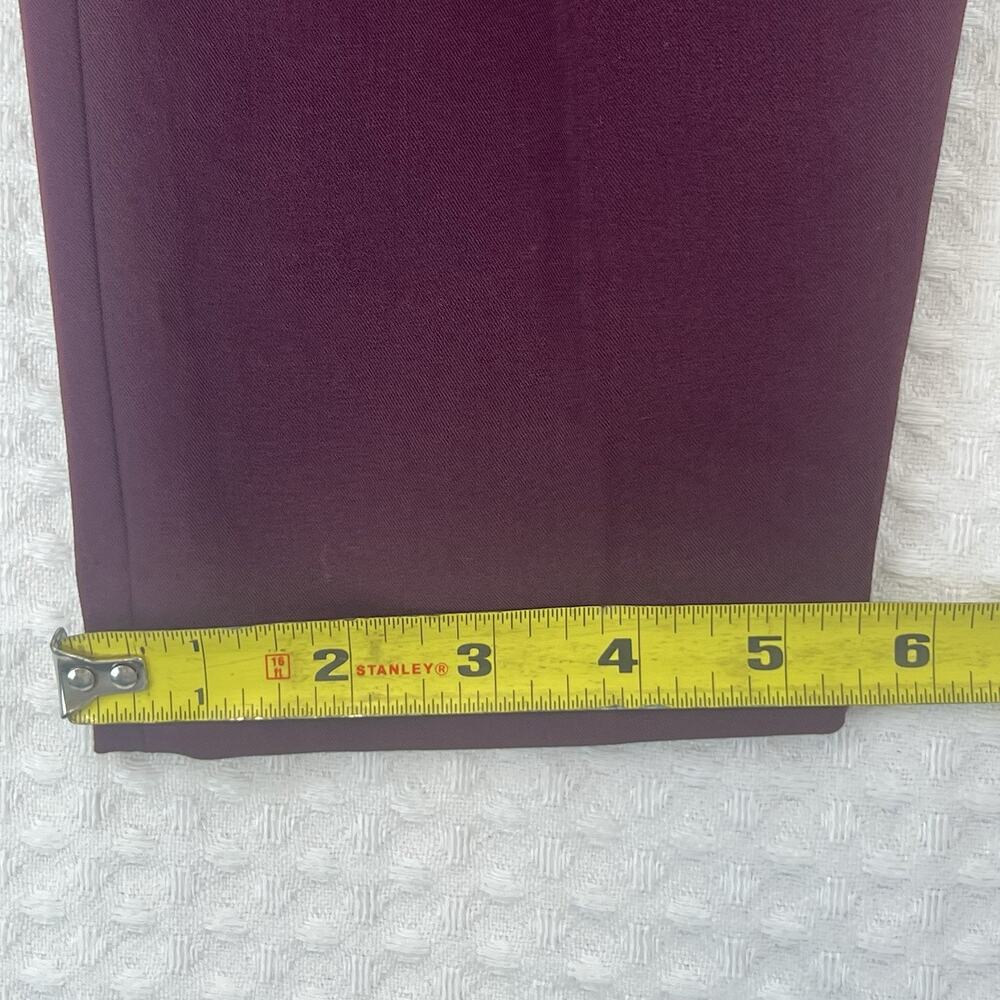 Liz Claiborne Emma Ankle Pants Womens 10 Burgundy Slim Leg Career Stretch NWT - Picture 5 of 10